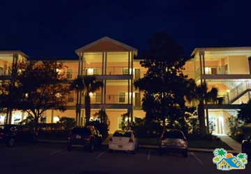 Building 9 at night